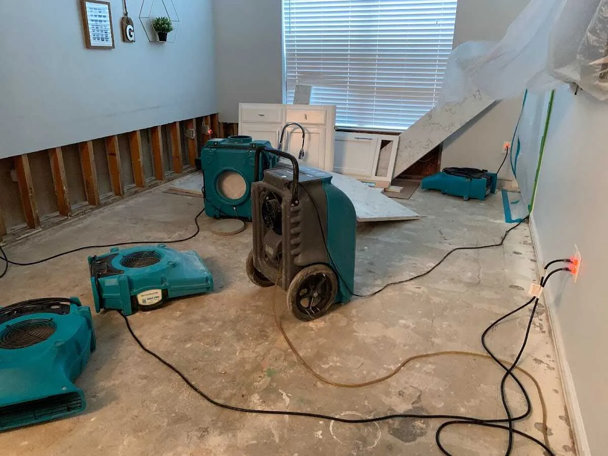 Dehumidifier in flood-cut room for Water Extraction & Removal in Crestview